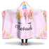 Personalized Unicorn Hooded Blanket - Nevaeh