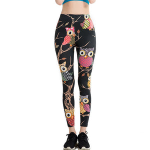 Black & Colorful Owl Leggins for Summer 2017 - Freedom Look
