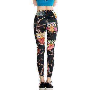 Black & Colorful Owl Leggins for Summer 2017 - Freedom Look