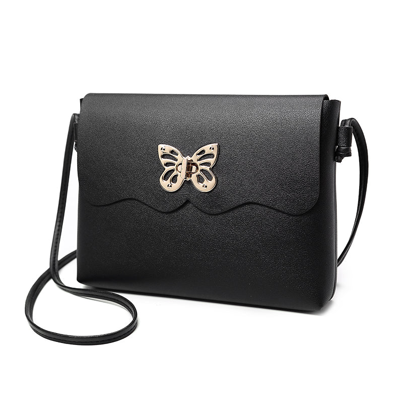 Women's Bag 2022 Trend PU Leather Messenger Bag Vintage Butterfly
