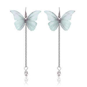 Cute Butterfly Long Earrings - Freedom Look