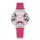 Modern Leather Flower & Butterfly Wrist Watch - Freedom Look