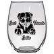 Bella - American Bulldog BFF Stemless Wine Glass