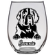 Brownie St Bernard Stemless Wine Glass