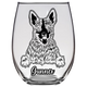 Gunner - Blue Heeler Dog Stemless Wine Glass
