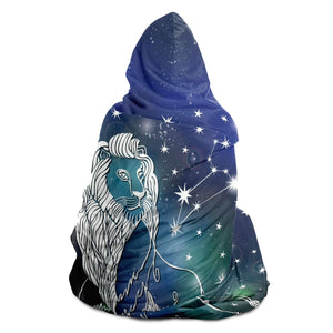Personalized Leo Horoscope Zodiac Star Sign Hooded Blanket