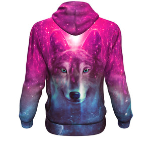 Unique Wolf Lover Hoodie, Wolf Design Birthday Present Gift, Animal Hoodies For Men Women And Teens, Wolves Hoodie, Galaxy Wolf Hoodie
