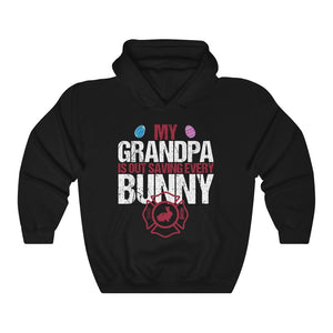 Grandpa Saving Bunnies Firefighter Easter Unisex Hoodie Hooded Sweatshirt