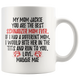 Personalized Schnauzer Dog Maggie Mae Mom Jackie Coffee Mug (11 oz)