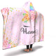Personalized Unicorn Hooded Blanket - Hannah