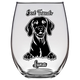Luna - Vizsla Dog mom Stemless Wine Glass