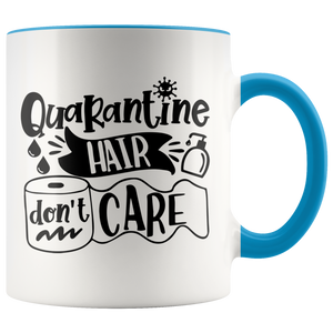 Pandemic Quarantine Hair Don't Care Toilet Paper Colored Coffee Mug