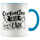 Pandemic Quarantine Hair Don't Care Toilet Paper Colored Coffee Mug