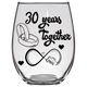 LOVE 30 Years Together Wine Glass