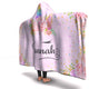 Personalized Unicorn Hooded Blanket - Hannah