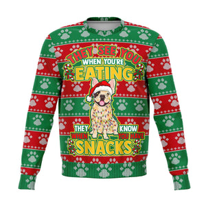Snacks French Bulldog - Fashion Sweater Sweatshirt AOP