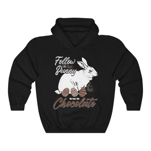Follow The Bunny Chocolate Lover Easter Unisex Hoodie Hooded Sweatshirt