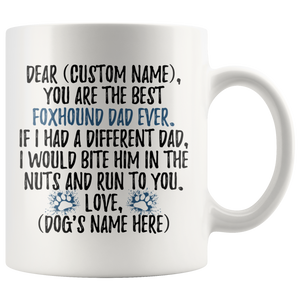 Personalized Best Foxhound Dad Coffee Mug (11 oz)