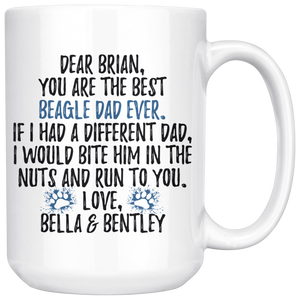 Brian Beagle Dad Bella & Bentley Coffee Mug (15 oz) - Freedom Look
