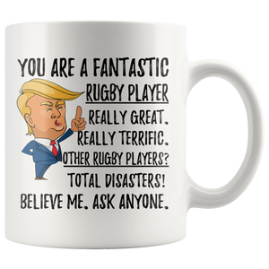 Funny Fantastic Rugby Player Trump Coffee Mug (11 oz)