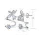 Silver Crystal Earring Butterfly - 3 Colors