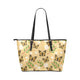 Butterflies With Flowers And Plants  Leather Tote Bag - Freedom Look