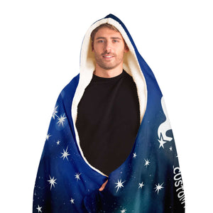 Personalized Aries Horoscope Zodiac Star Sign Hooded Blanket