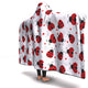 Cartoon Ladybugs Hooded Blanket - Ladybird Lover Blanket - Freedom Look