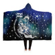 Personalized Aquarius Horoscope Zodiac Star Sign Hooded Blanket