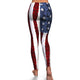 American Flag Blue And Red Roses Leggings - Freedom Look