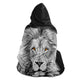 White Lion Head Hooded Blanket