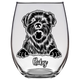 Ruby - Wheaten Terrier Dog Stemless Wine Glass