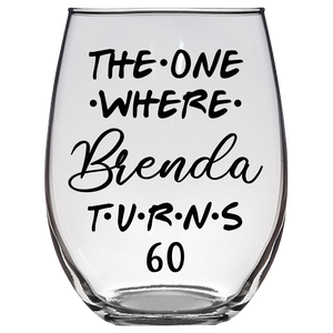 Branda Turns 60 Years Stemless Wine Glass