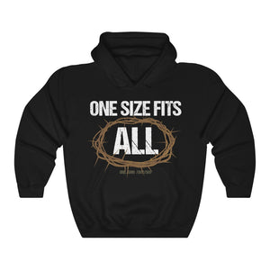 One Size Fits All Bible Verse Jesus Christian Unisex Hoodie Hooded Sweatshirt