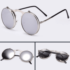 Flip Up Vintage Steampunk Sunglasses - Freedom Look