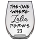 Zalia turns 23 years Stemless Wine Glass