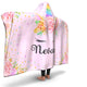 Personalized Unicorn Hooded Blanket - Nevaeh