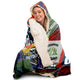 Blue & Red Camping Hooded Blanket - New