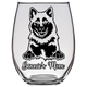 Bennie's Mom - Pomsky Dog Mom Stemless Wine Glass