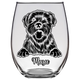 Mazee - Wheaten Terrier Dog Stemless Wine Glass