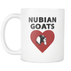 Nubian Goat Heart Coffee Mug - Nubian Goats Owner Gifts - I Like & Love My Goats Coffee Cup - Great Goat Gift For Men And Women (11 oz)