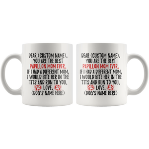 Personalized Best Papillon Mom Coffee Mug (11 oz)