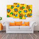 Sunflower Butterfly Framed Canvas