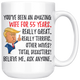 Funny Amazing Wife For 55 Years Coffee Mug, 55th Anniversary Wife Trump Gifts, 55th Anniversary Mug, 55 Years Together With My Wifey