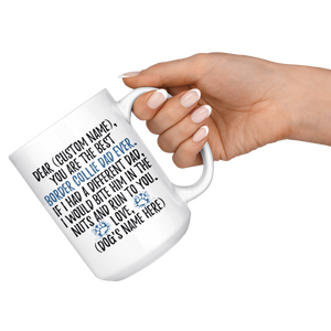 Personalized Best Border Collie Dad Coffee Mug (15 oz)