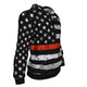 Red Line US Flag Firefighter Hoodie
