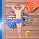 Custom Skull USA Flag Beach Towel (2 sizes)