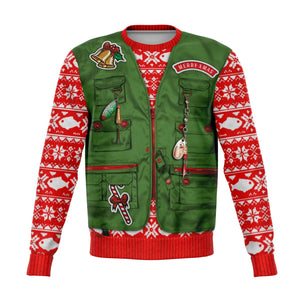 Mary Fishmas Fishing Fashion Cotton Sweater for Christmas Party