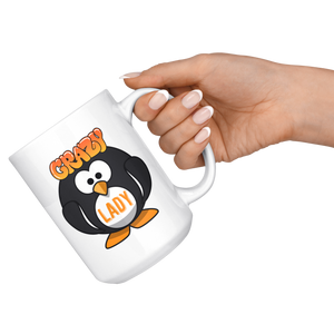 Crazy Penguin Lady Coffee Mug (15 oz) - Freedom Look