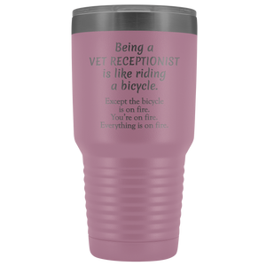 Vet Receptionist Tumbler Funny Gift, Vet Office Worker, Veterinary Medicine Tumbler, Veterinary Assistant Present, Vet Nurse Tumbler (30 oz)